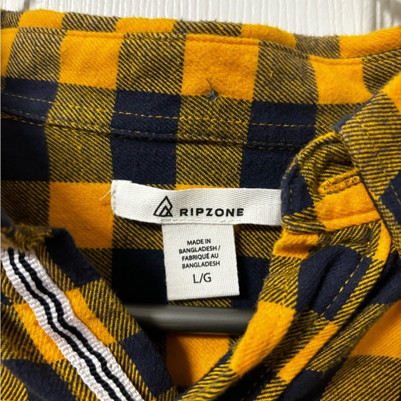 Rip zone Flannel - Navy blue + Yellow - Picture 1 of 3